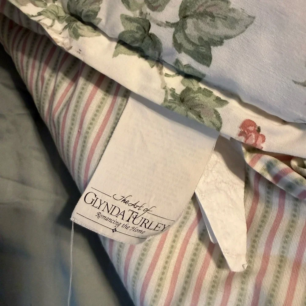 Glynda Turley Cottagecore Floral Ruffle Shabby Chic Ivy Rose bedspread comforter